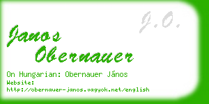 janos obernauer business card